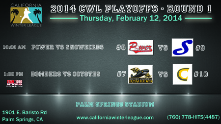 CWL Round 1 Playoff Schedule
