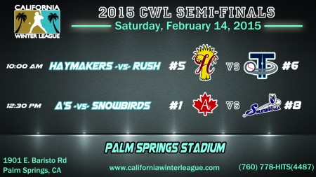 CWL Semi-Finals Schedule (2/14/15)